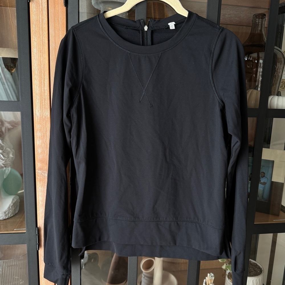 Lululemon long sleeve tee top sweatshirt Run Warm Up Crew zipper crewneck shirt